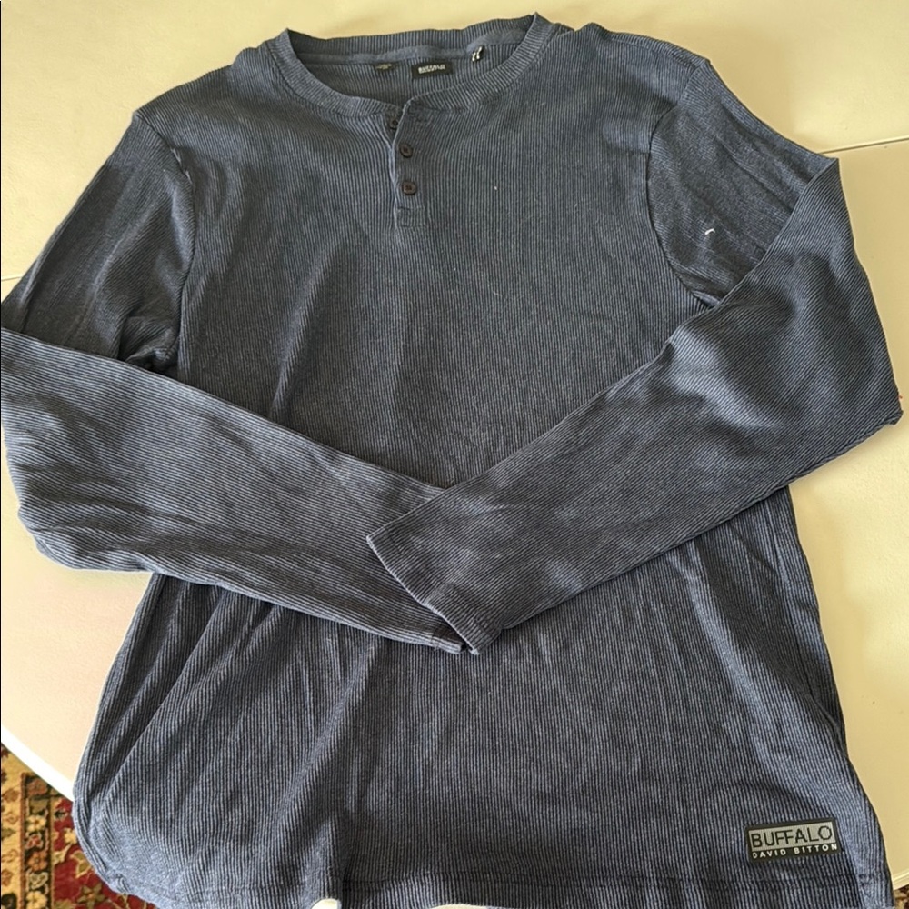Buffalo Men's Blue Henley Shirt